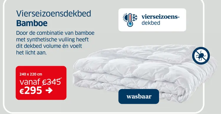 Promotie: Vierseizoensdekbed Bamboe
