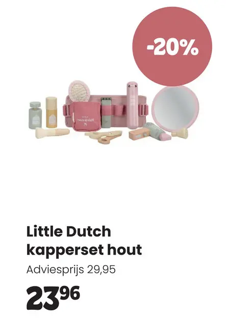 Aanbieding: kapperset hout