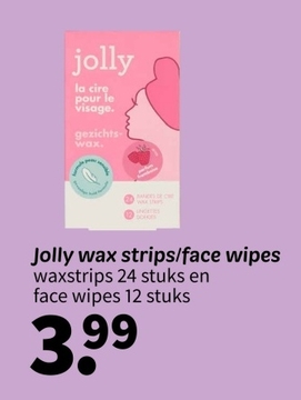 Aanbieding: Jolly wax strips / face wipes