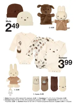 Aanbieding: Muts, Handpop, Romper, Speendoek of Sokken