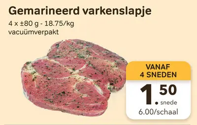 Promotie: Gemarineerd varkenslapje