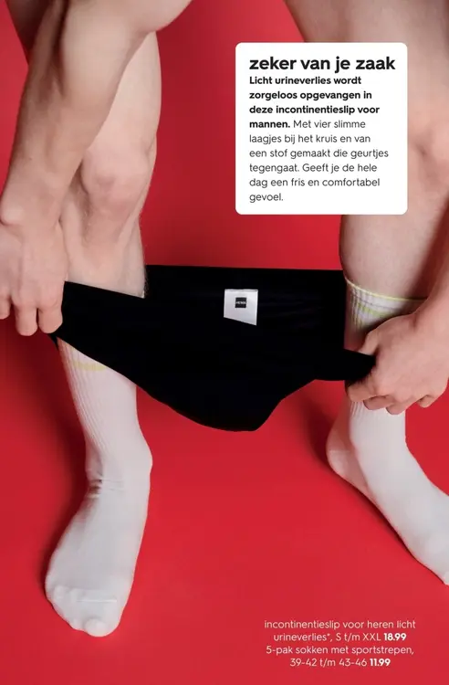 Aanbieding: incontinentieslip voor heren licht urineverlies
