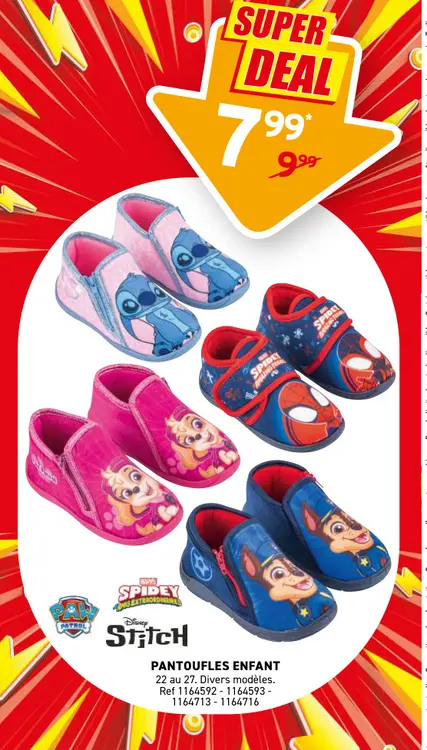 Offre: Pantoufles enfant