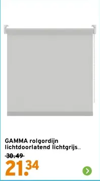 Aanbieding: GAMMA rolgordijn lichtdoorlatend lichtgrijs