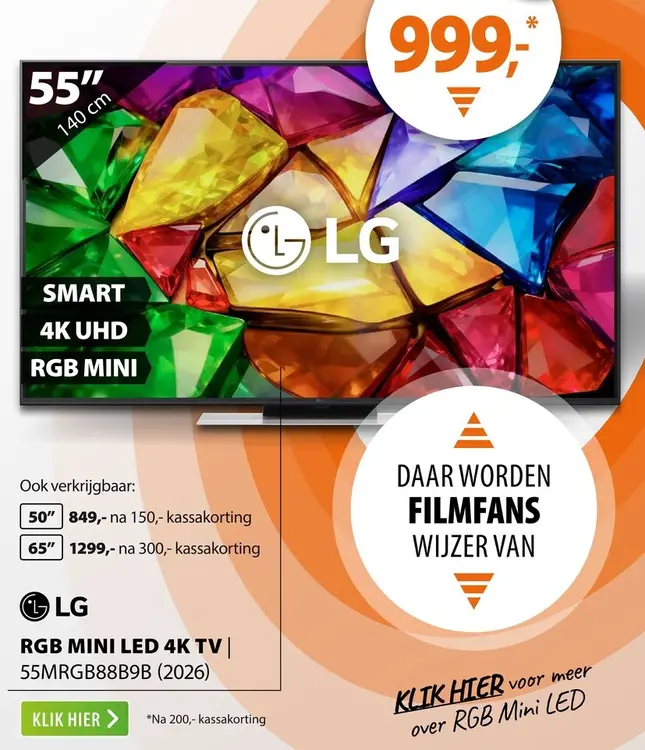 Aanbieding: LG RGB MINI LED 55MRGB88B9B (2026)