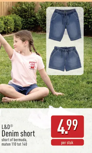 Promotie: Denim short