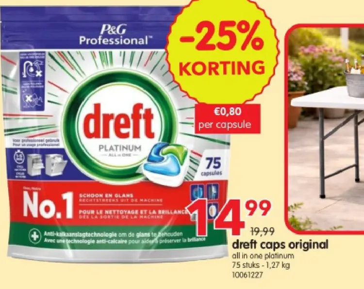 Promotie: dreft caps original