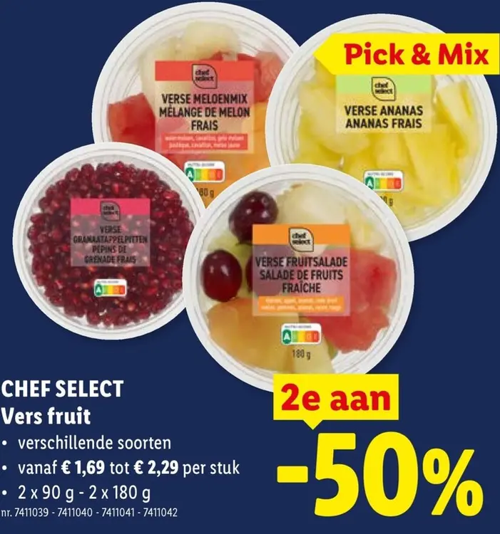Promotie: Vers fruit