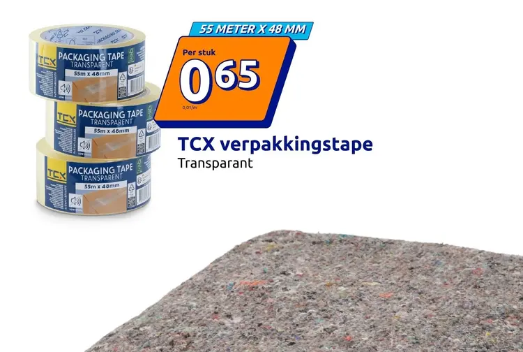 Promotie: TCX verpakkingstape