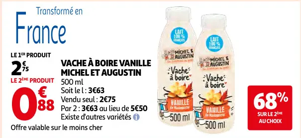 Promotie: Vache à boire vanille