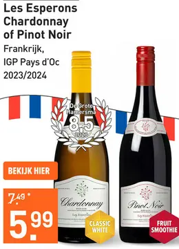 Aanbieding: Les Esperons Chardonnay of Pinot Noir