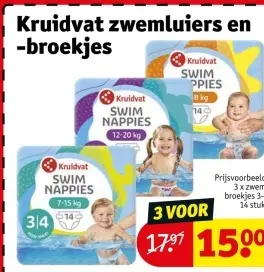 Aanbieding: Kruidvat zwemluiers en -broekjes
