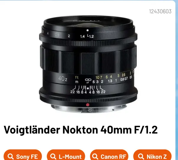 Promotie: Nokton 40mm F/1.2