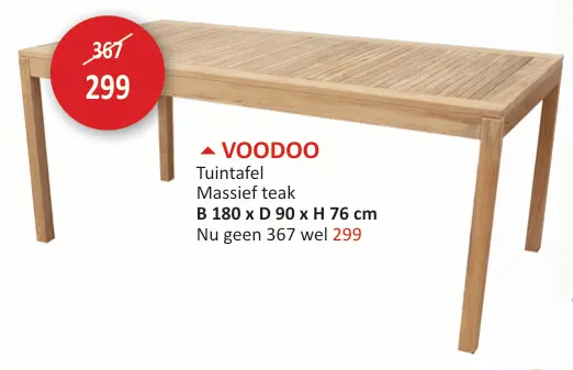 Promotie: Voodoo Tuintafel