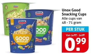 Aanbieding: Unox Good Snacking Cups