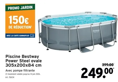 Offre: Piscine Bestway Power Steel ovale