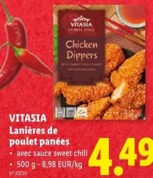 Offre: Lanières de poulet panées