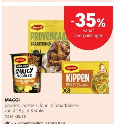 Promotie: Bouillon, noedels, fond of braadzakken