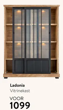 Aanbieding: Ladonia Vitrinekast