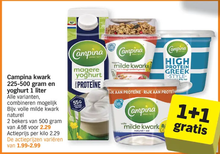 Promotie: kwark en yoghurt