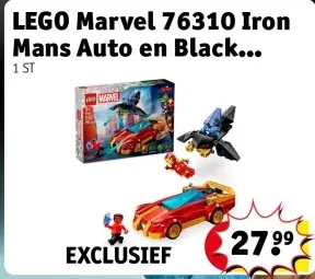 Aanbieding: LEGO Marvel 76310 Iron Mans Auto en Black Panther Vs. Rode Hulk