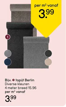 Aanbieding: Tapijt Berlin - grijs