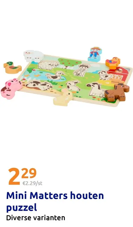 Aanbieding: Mini Matters houten puzzel