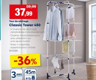 Offre: Leifheit Séchoir tour 450