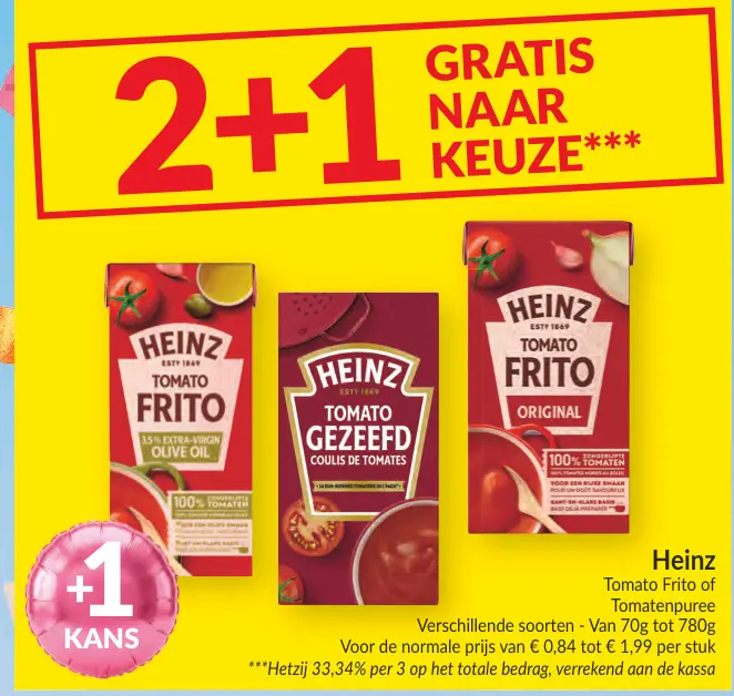 Promotie: Heinz Tomato Frito of Tomatenpuree