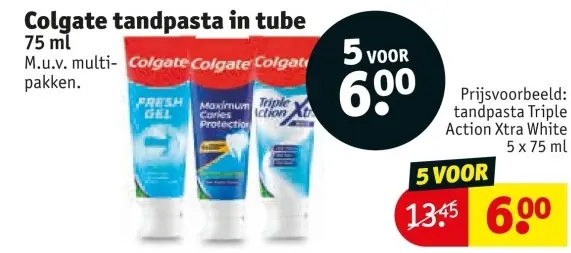 Aanbieding: Tandpasta in tube