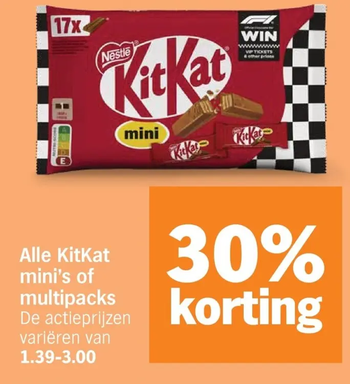 Aanbieding: KitKat mini's of multipacks