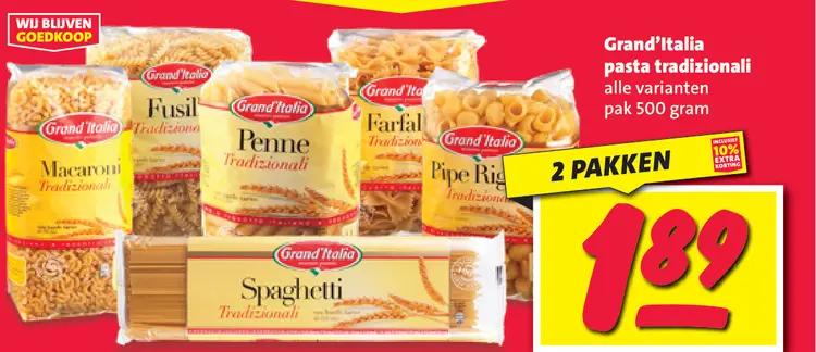 Aanbieding: pasta tradizionali