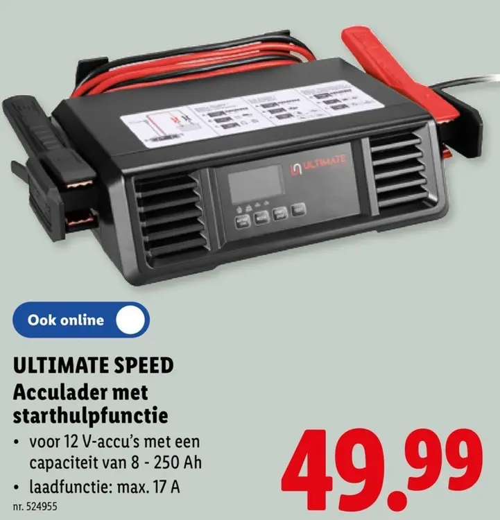 Promotie: Acculader met starthulpfunctie