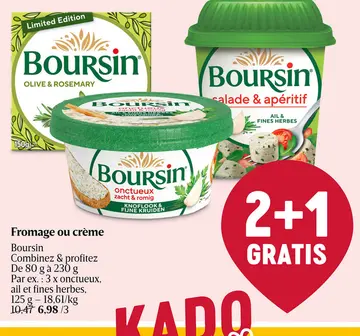 Offre: Fromage ou crème