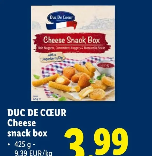 Promotie: Duc De Coeur Cheese snack box