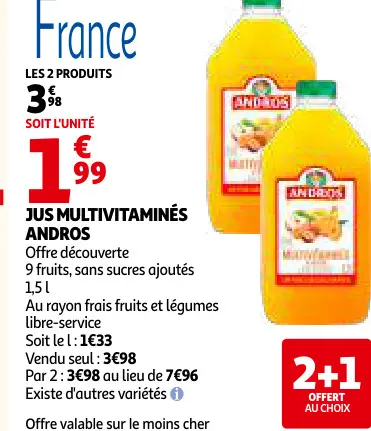 Offre: Jus multivitaminés