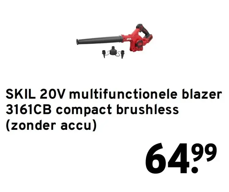 Aanbieding: 20V multifunctionele blazer 3161CB compact brushless (zonder accu)