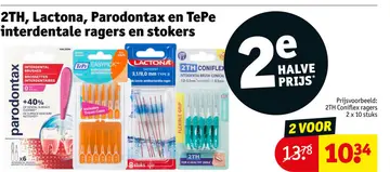 Aanbieding: 2TH, Lactona, Parodontax en TePe interdentale ragers en stokers