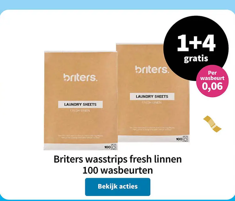 Aanbieding: Briters wasstrips fresh linnen