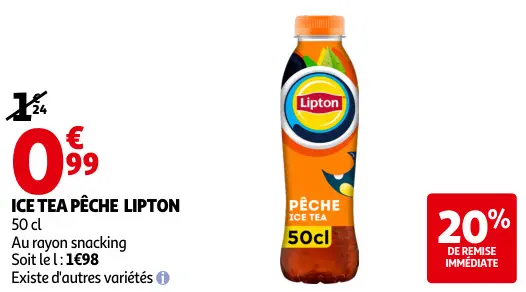 Promotie: Ice tea pêche