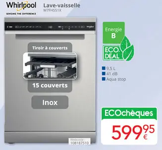 Offre: Whirlpool Lave-vaisselle
