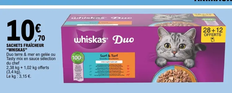 Offre: SACHETS FRAÎCHEUR "WHISKAS" Duo terre & mer e