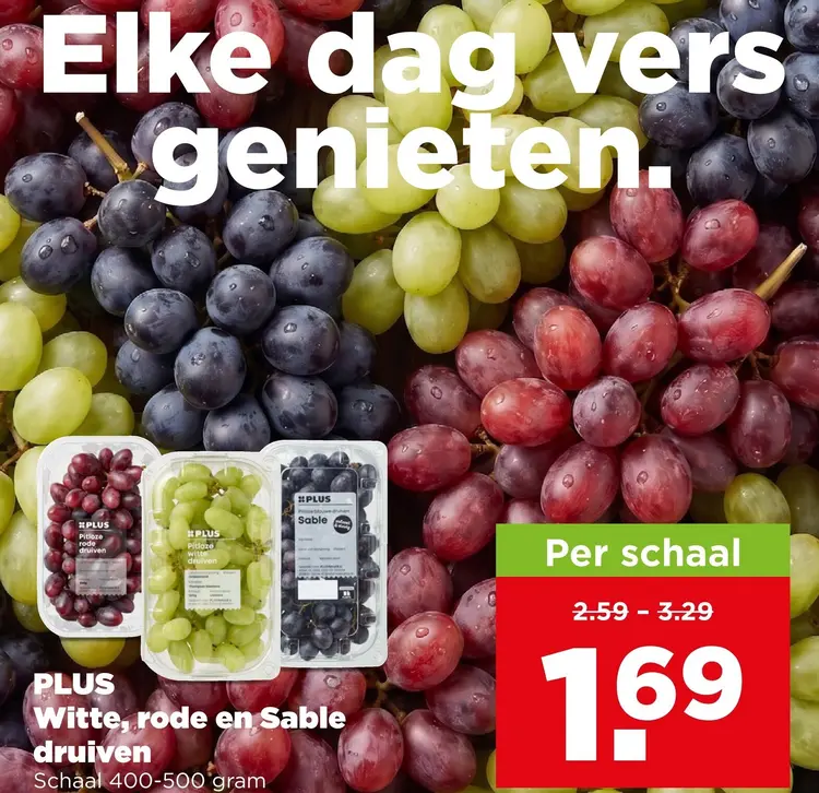 Aanbieding: Witte, rode en Sable druiven