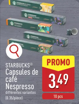 Offre: STARBUCKS® Capsules de café Nespresso
