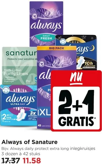 Aanbieding: Daily protect extra long inlegkruisjes