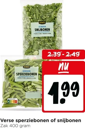 Aanbieding: Verse sperziebonen of snijbonen