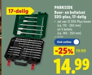 Promotie: Boor- en beitelset SDS-plus
