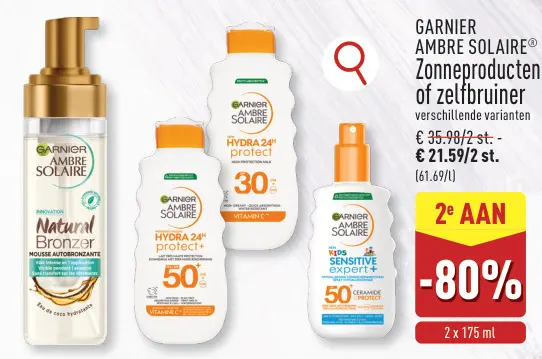 Promotie: Zonneproducten of zelfbruiner