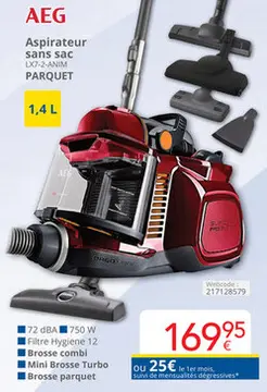 Offre: Aspirateur sans sac LX7-2-ANIM PARQUET