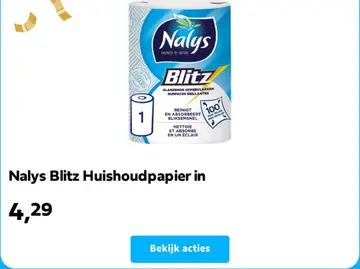 Aanbieding: Nalys Blitz Huishoudpapier in